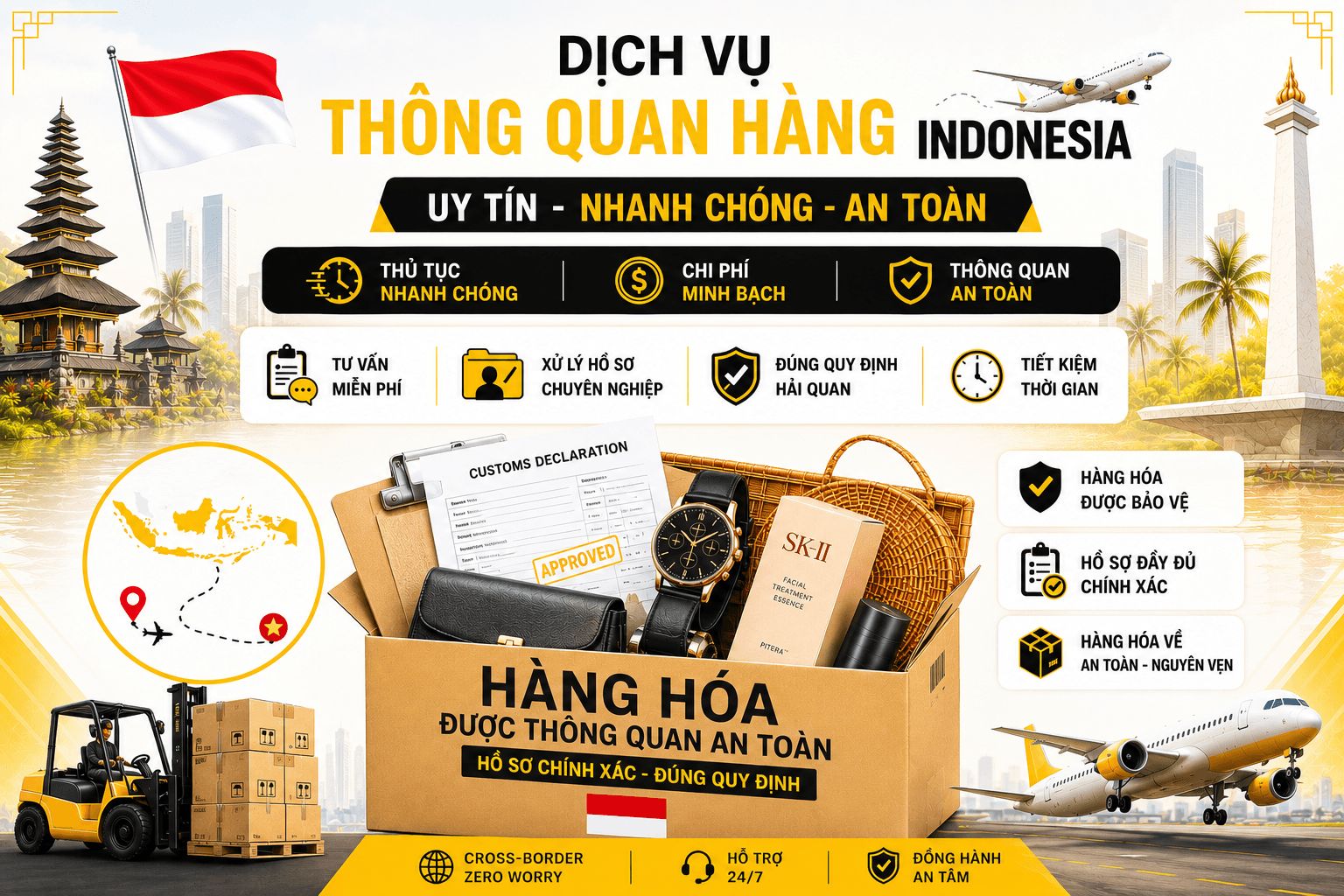 Minh họa dịch vụ Dịch vụ thông quan Indonesia