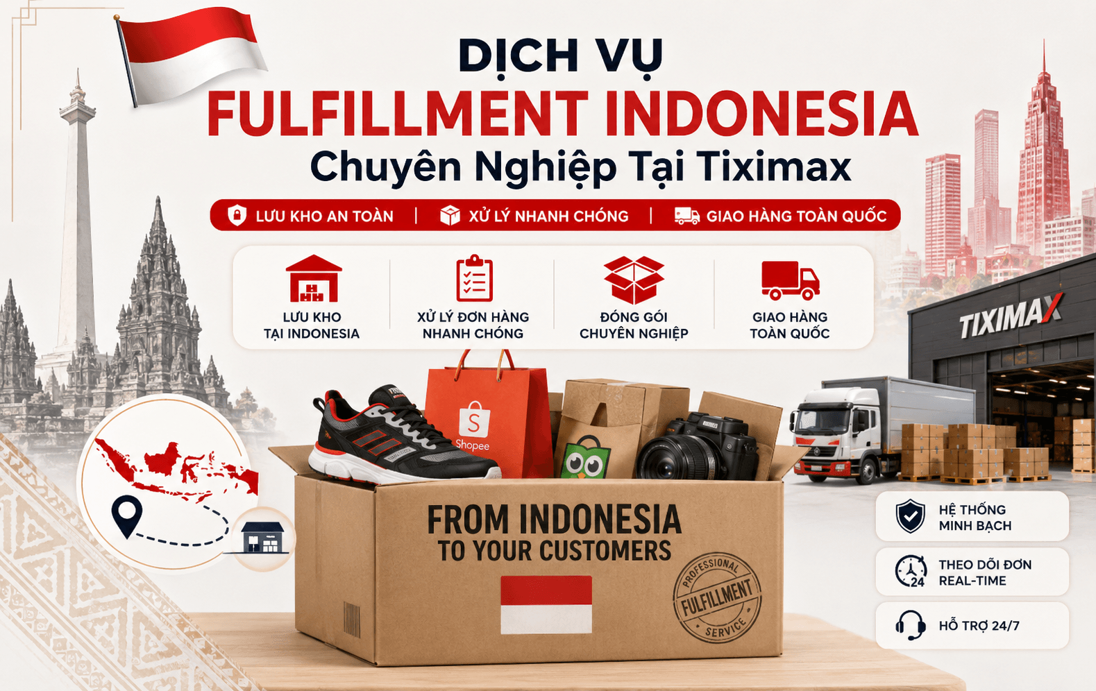 Minh họa dịch vụ Dịch vụ fulfillment Indonesia
