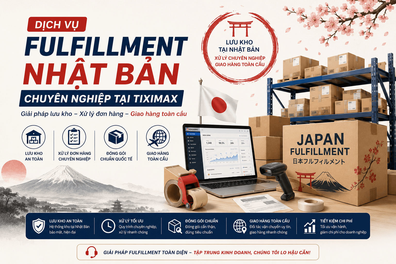 Minh họa dịch vụ Dịch vụ fulfillment Nhật