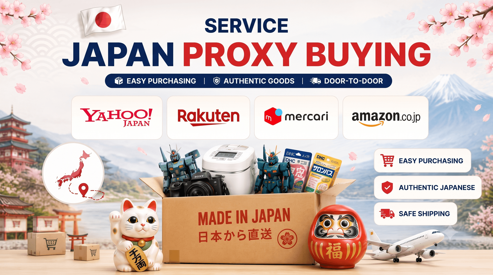 Minh họa dịch vụ Japan Purchasing Service