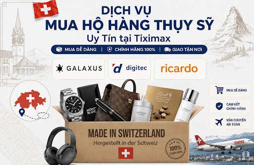 Minh họa dịch vụ Mua hộ hàng Thụy Sỹ