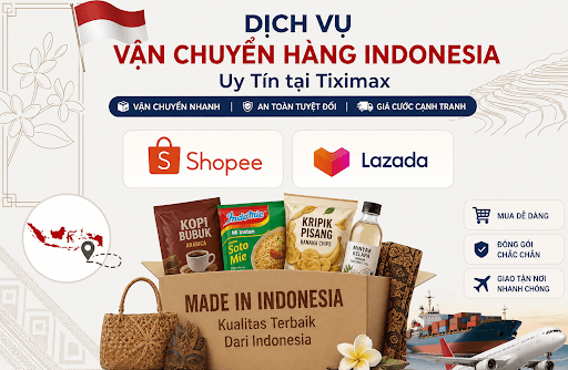 Minh họa dịch vụ Vận chuyển hàng Indonesia