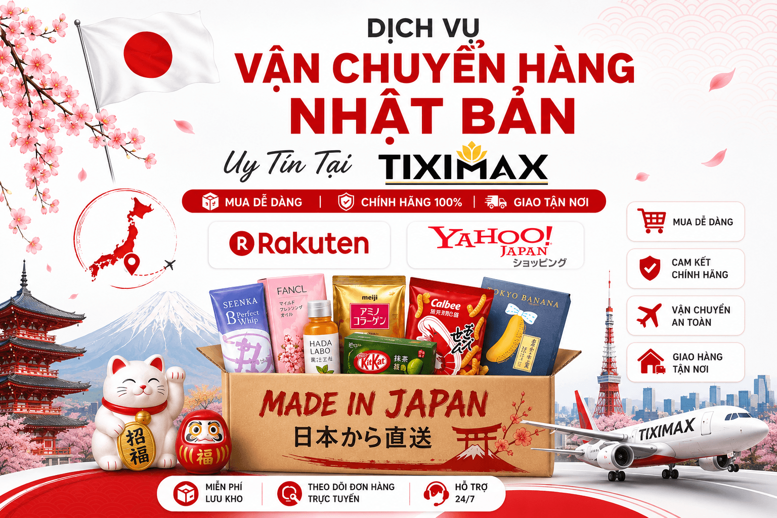 Minh họa dịch vụ Vận chuyển hàng Nhật